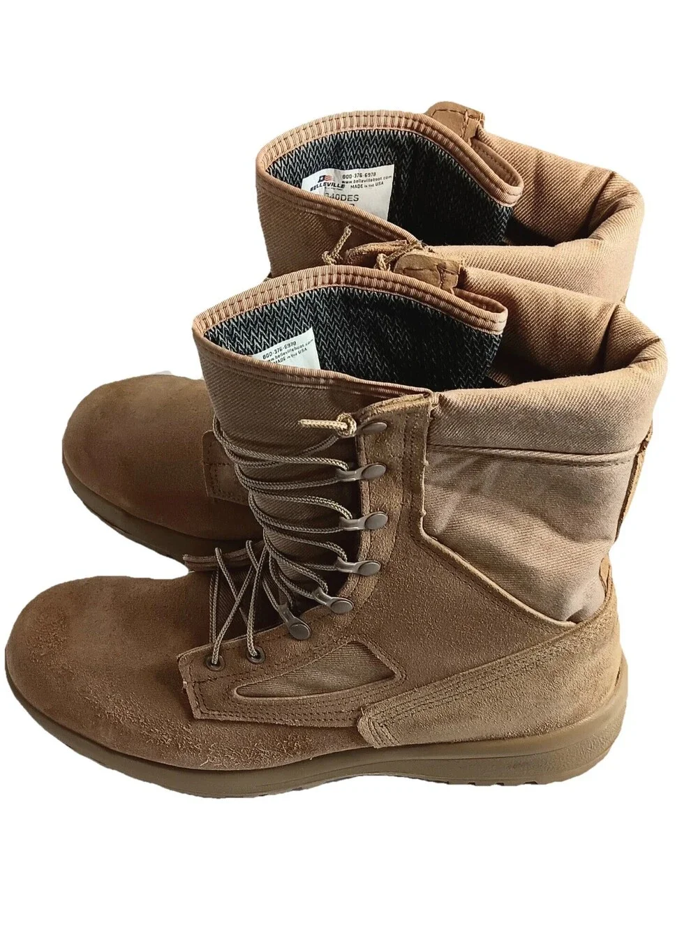 Belleville 390 DES Hot Weather Combat Boots Desert Tan 12R US Army Compliant EUC